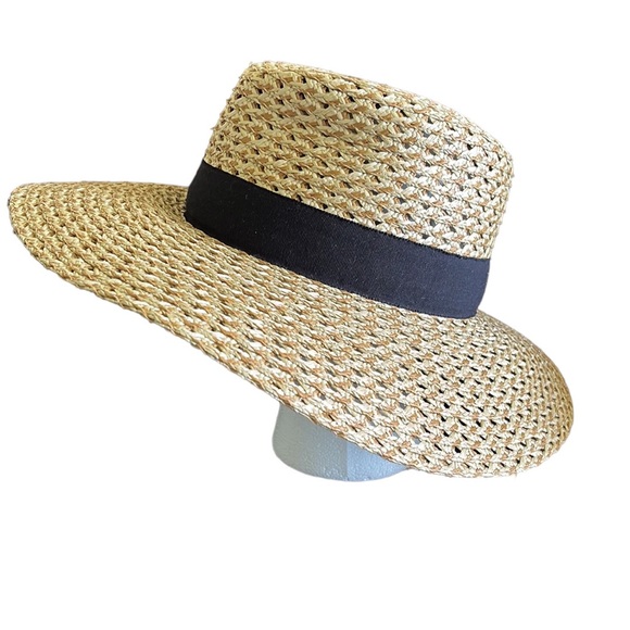 ERIC JAVITS Cannes II Wide Brim Woven Fedora - Picture 1 of 7